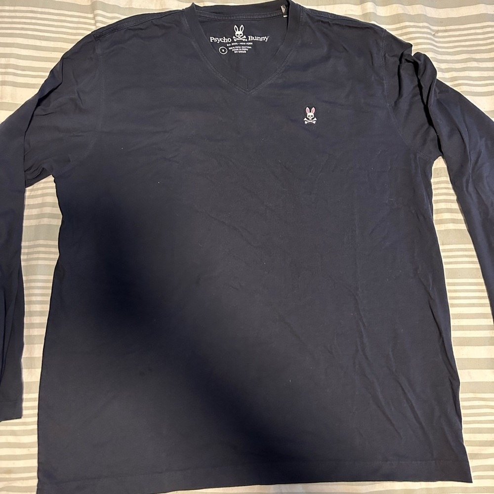 Psycho Bunny Long Sleeve V-Neck Shirt